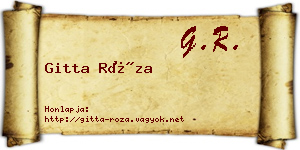 Gitta Róza névjegykártya